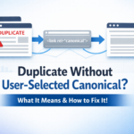Duplicate Without User-Selected Canonical: What It Means & How to Fix It
